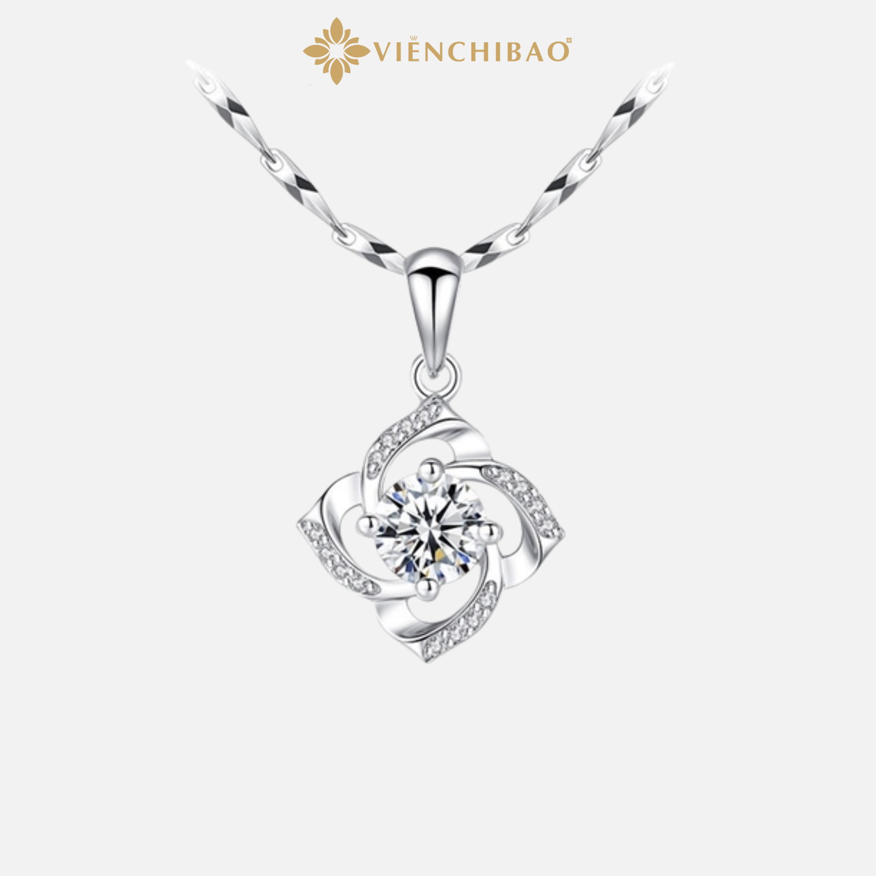 DÂY CHUYỀN CỎ 4 LÁ XOẮN S999 - VIỄN CHÍ BẢO - D401045