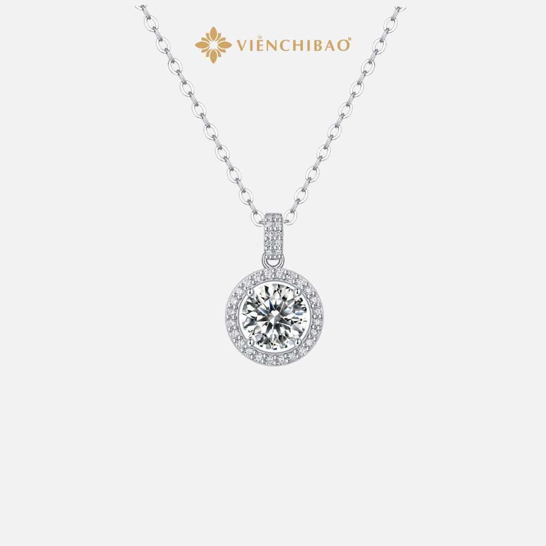 Dây Chuyền Moissanite 6.5Li Bạc Ý - Viễn Chí Bảo | D400544