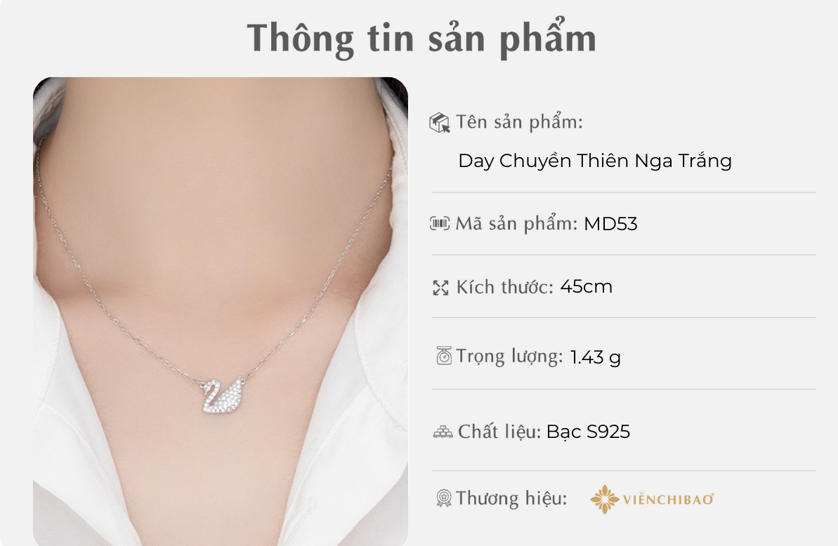 Dây Chuyền Thiên Nga Trắng