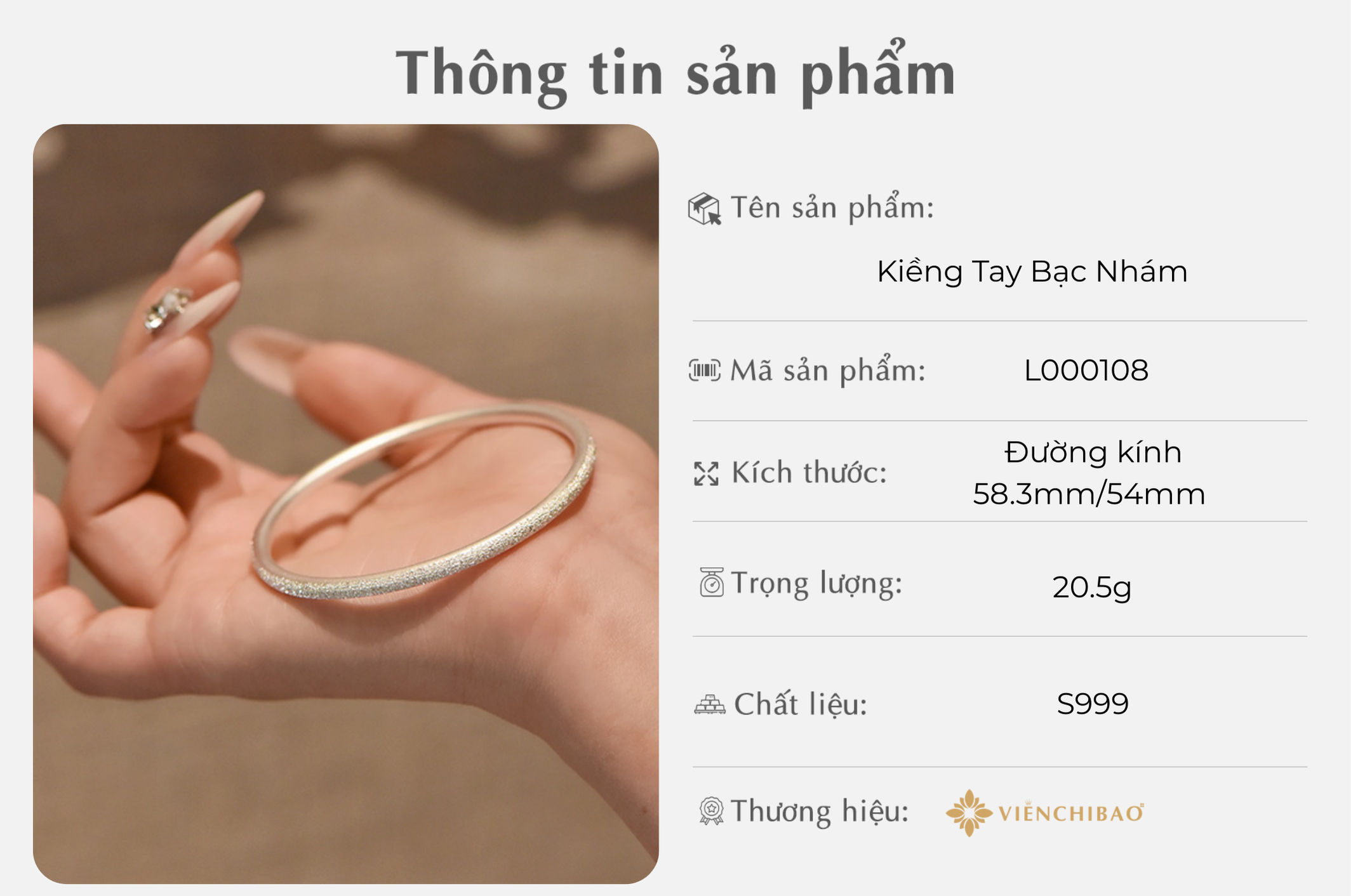 Kiềng Tay Bạc Nhám S999 Kieng-bac-S999