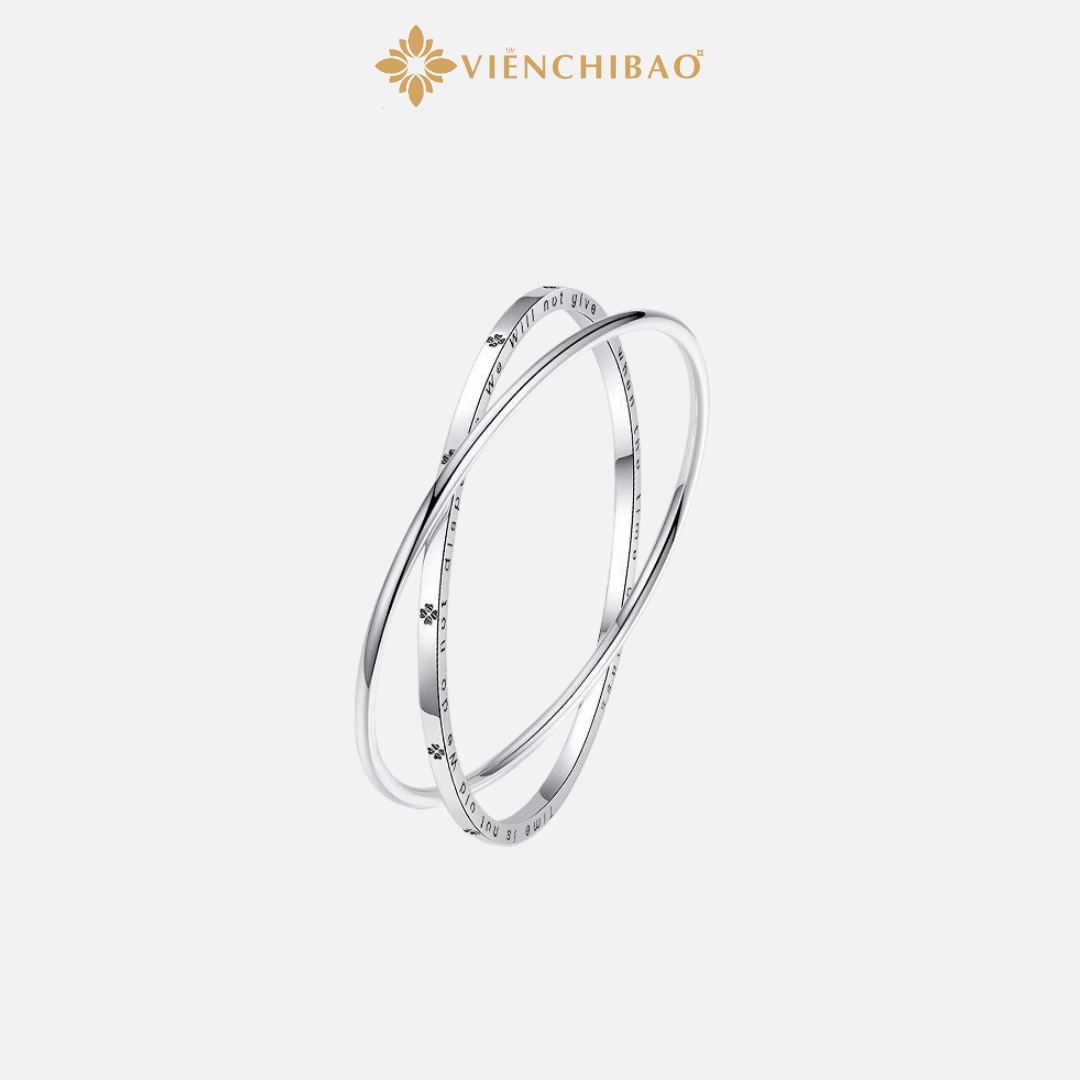 Vòng tay đôi cỏ 4 lá - L001344 Viễn Chí Bảo