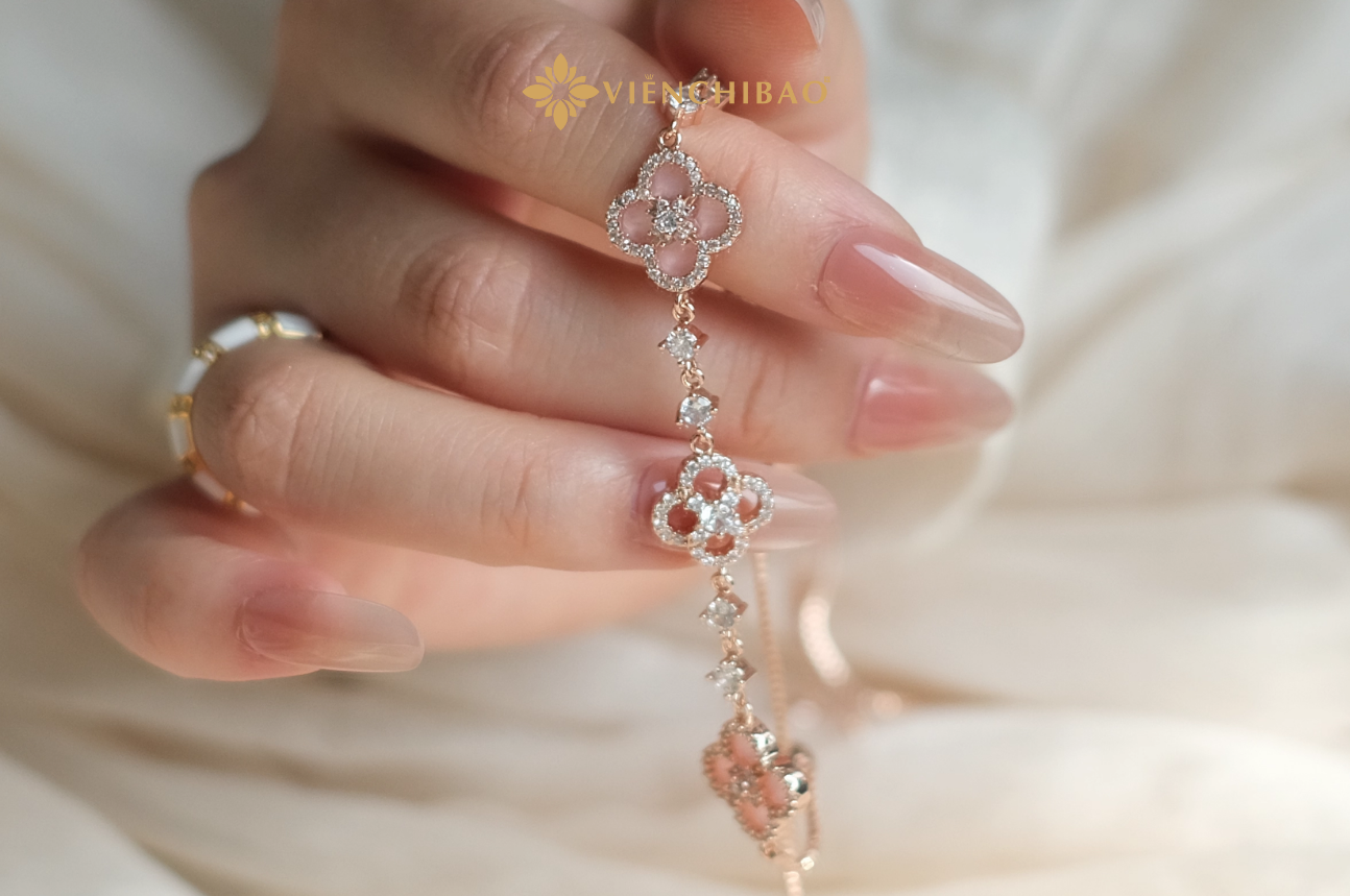 Lắc Tay Cỏ 4 Lá Đính Đá (4)