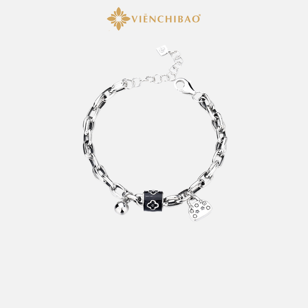 LẮC TAY DÂY XÍCH OVAL CHARM LỤC GIÁC - VIỄN CHÍ BẢO L100005