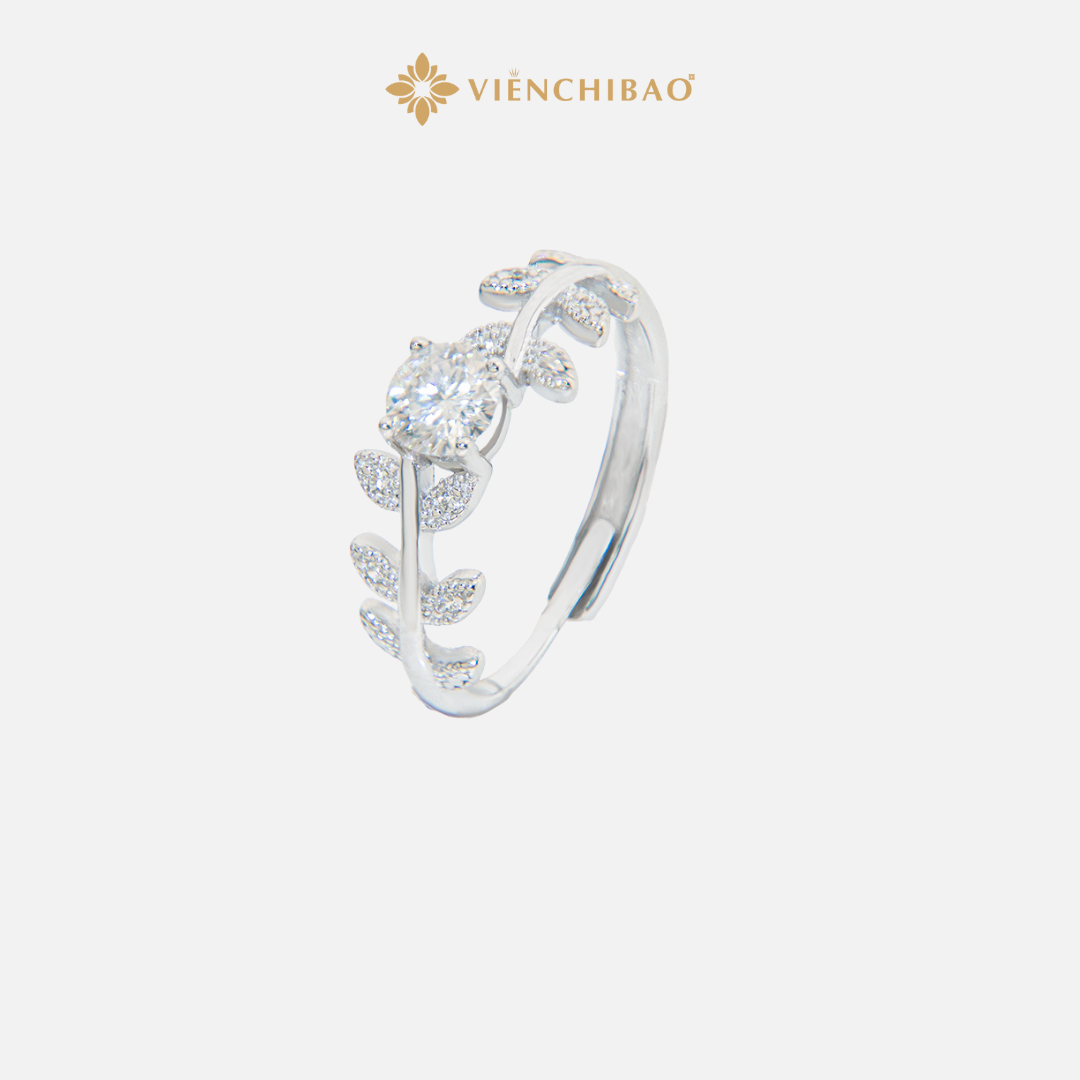 Nhẫn Nữ Moissanite Nguyệt Quế