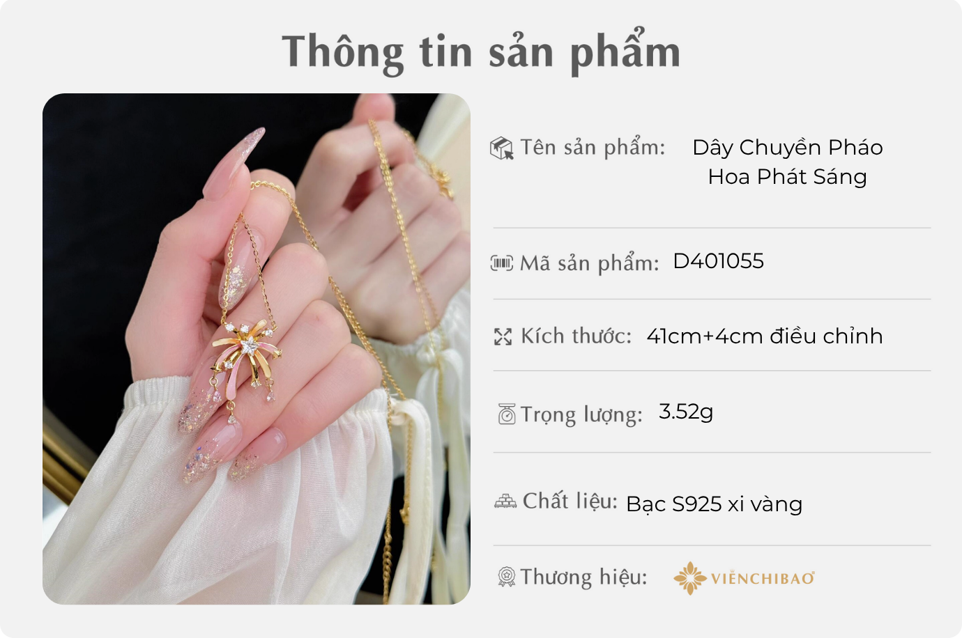 Dây Chuyền Pháo Hoa Phát Sáng