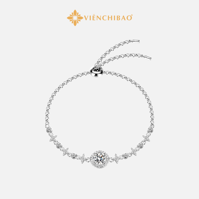 Lắc tay dải ngân hà đính moiss 6.5li S925