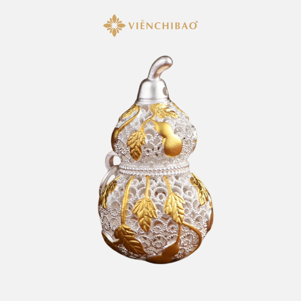 Mặt dây chuyền Hồ Lô Bạc S999 mạ vàng - Viễn Chí Bảo