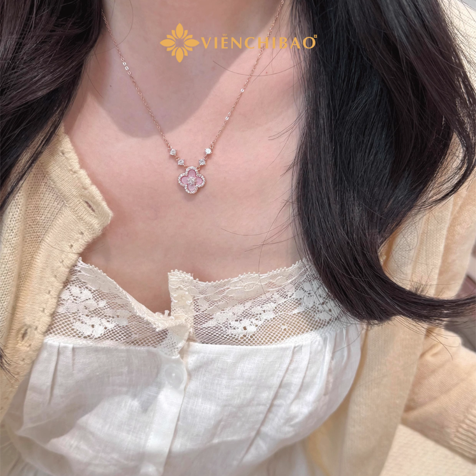 Dây chuyền cỏ 4 lá S925 đính đá zircon Day-chuyen-co-4-la-S925-dinh-da-zircon