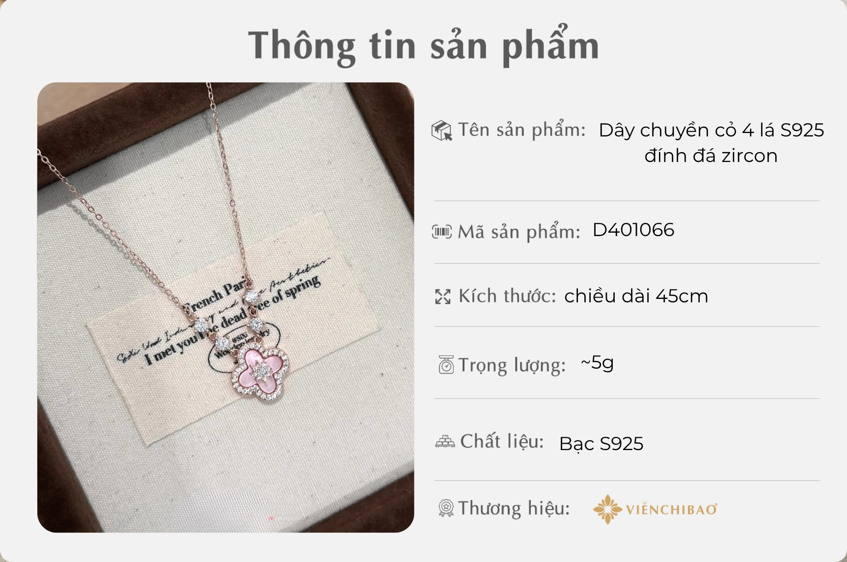 Dây chuyền cỏ 4 lá S925 đính đá zircon Day-chuyen-co-4-la-S925-dinh-da-zircon
