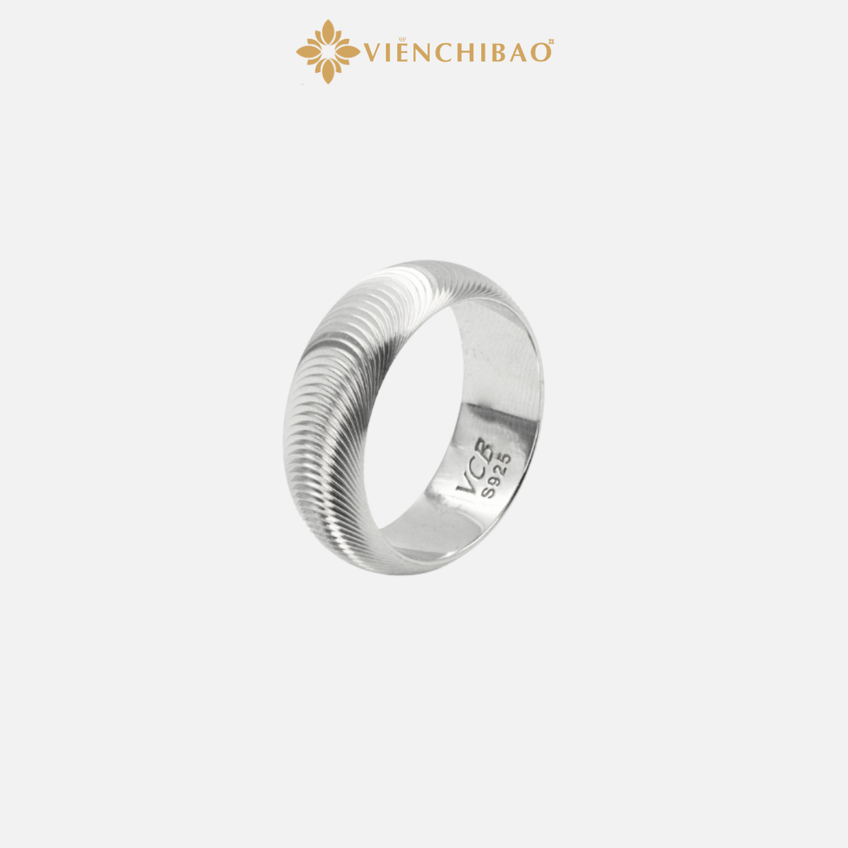 Nhẫn mắt mèo bản 8li bạc S925 - Viễn Chí Bảo - N301001