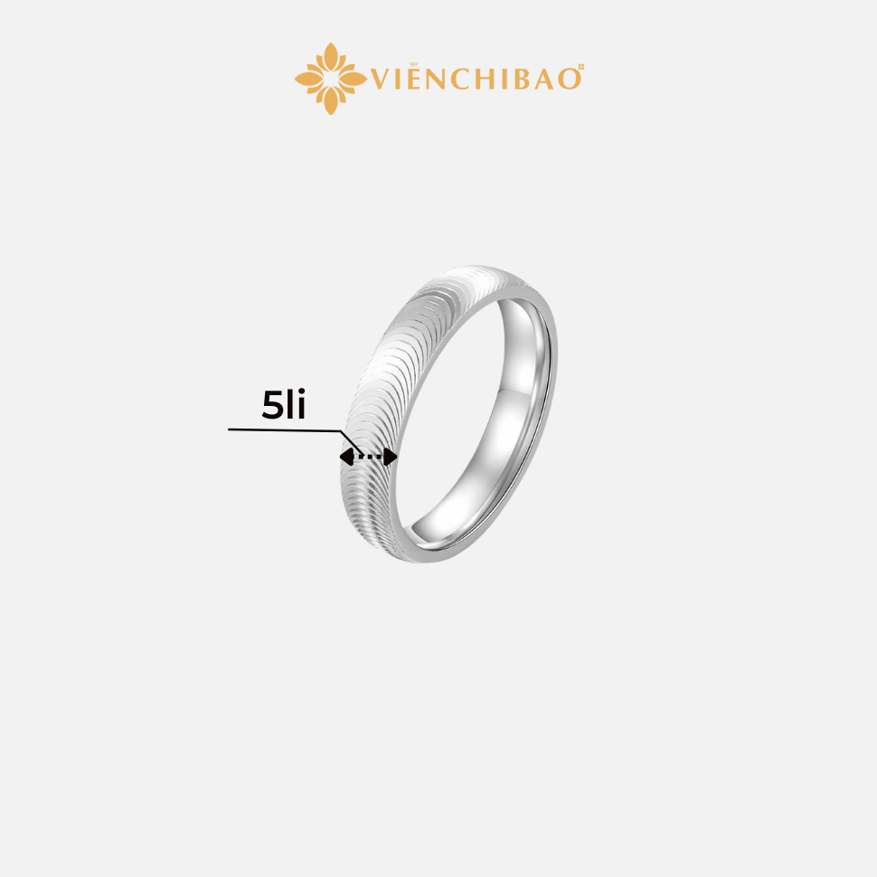 Nhẫn mắt mèo bản 5li bạc S925 - Viễn Chí Bảo