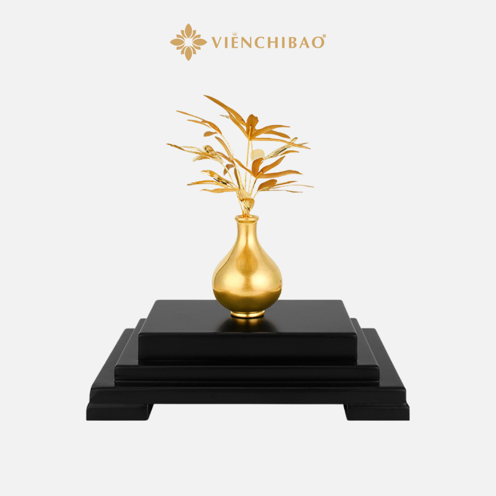 Bình Trúc Nghệ Thuật Phú Quý Mạ Vàng – Viễn Chí Bảo