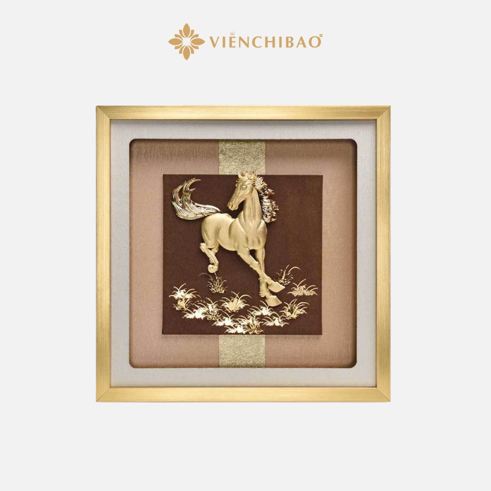 Tranh Độc Mã Mạ Vàng - Viễn Chí Bảo