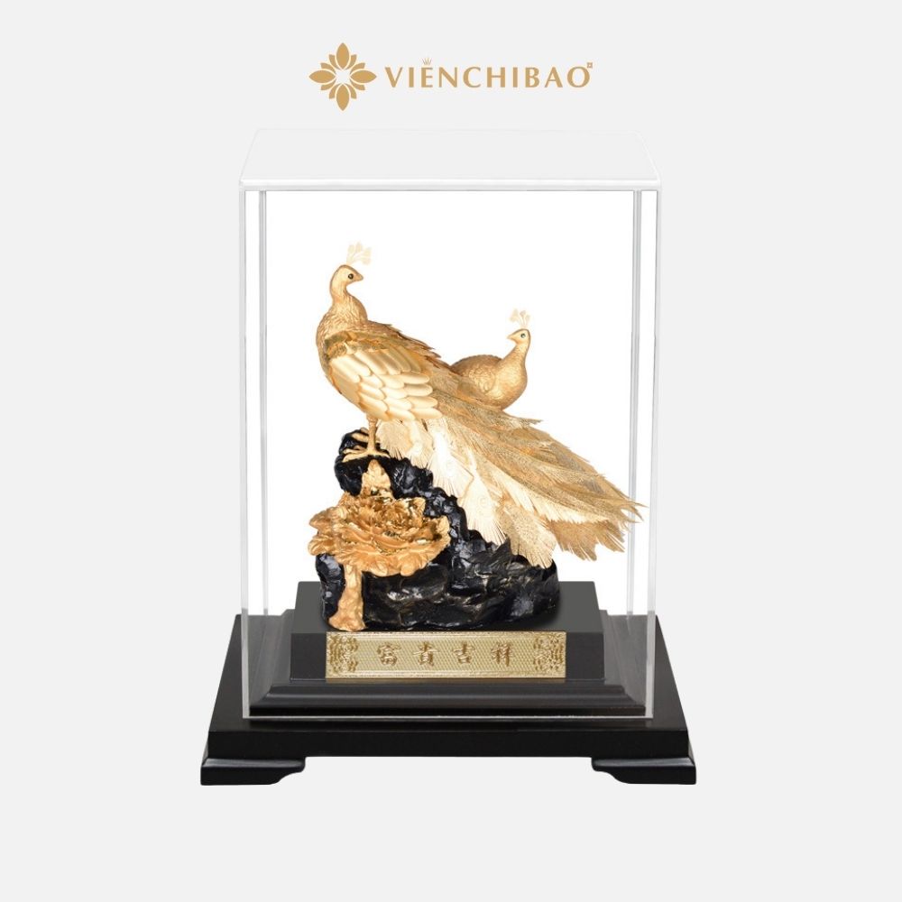Vật Phẩm Song Công Phú Quý Dát Vàng 24K - Viễn Chí Bảo