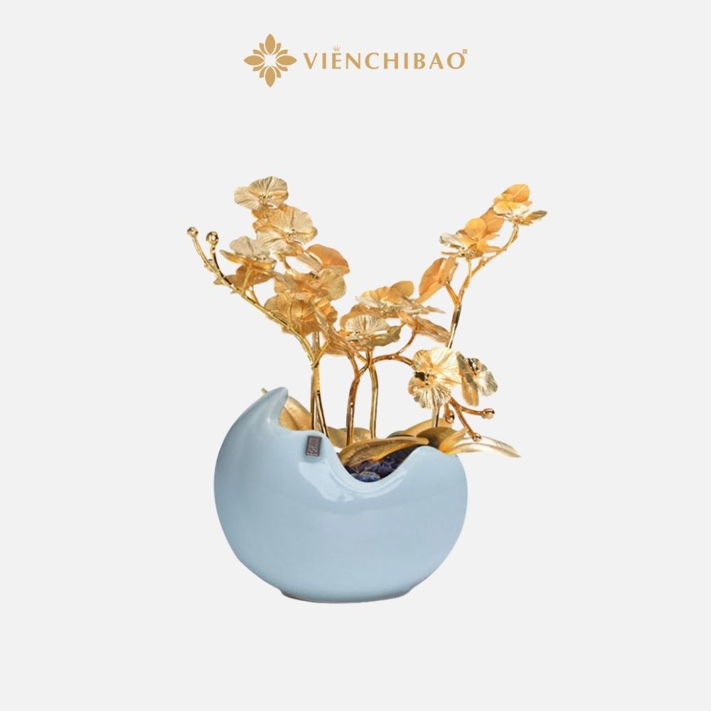 Tiểu Cảnh Kim Lan Phú Quý Dát Vàng 24K - Viễn Chí Bảo